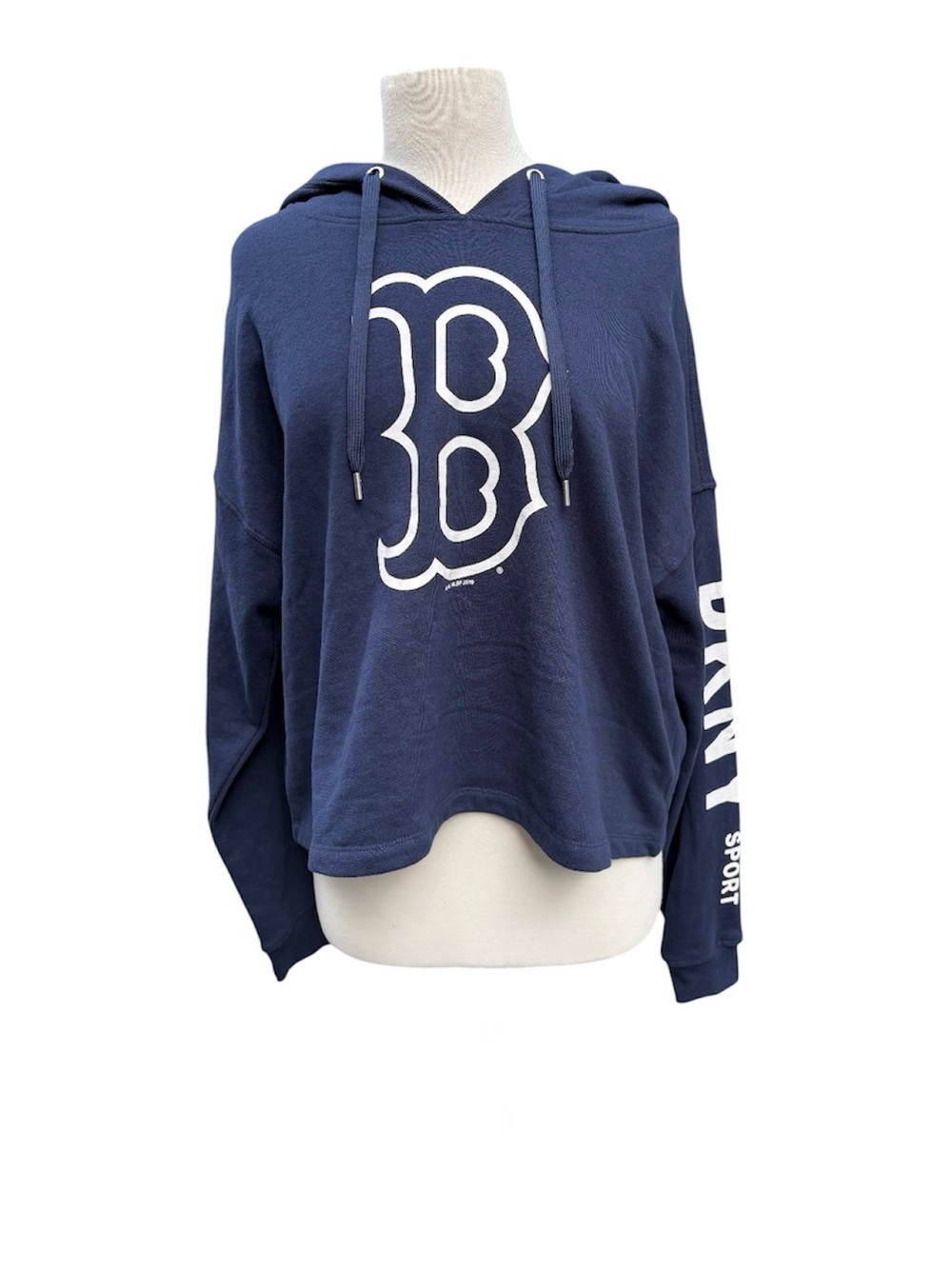Rare Boston Red Sox DKNY Navy Cropped Hoodie